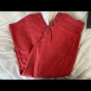 AE wide leg crop jean